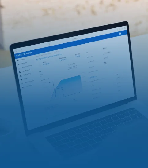 Logiciel de pilotage de stations de recharges Nexteneo, après la pose de borne de recharge